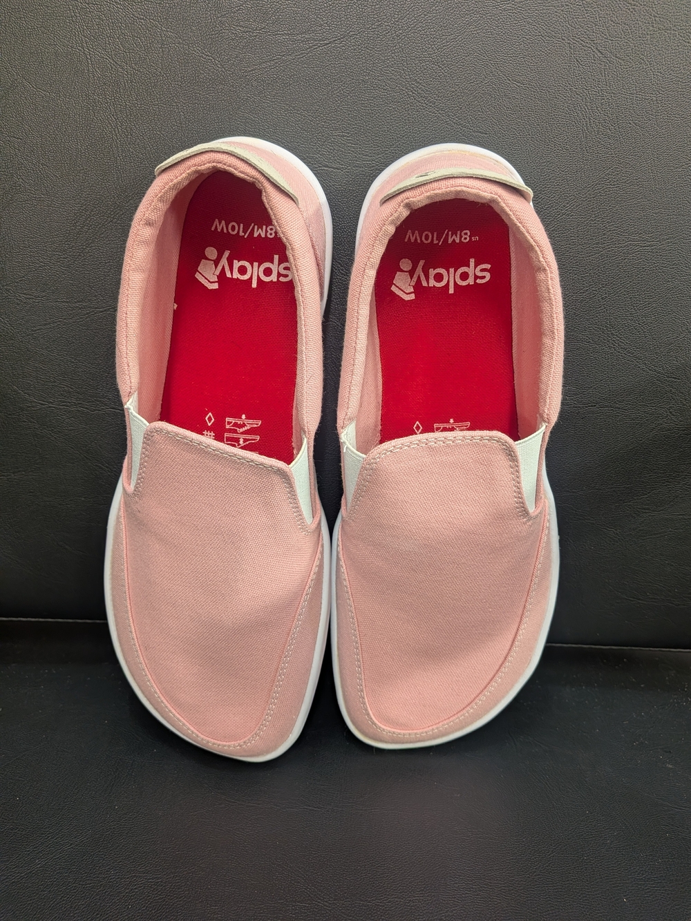 Women’s Slip-On Athletic Sneakers - Pink - Picture 2 of 4